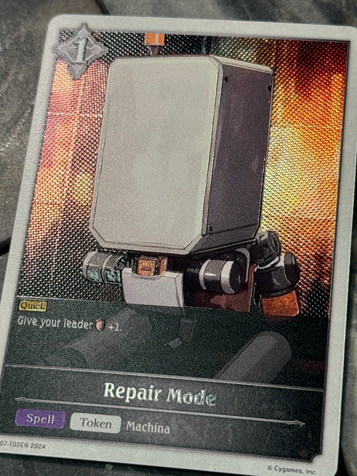 Shadowverse : Full Art Textured Holographic Nier Automata Pod Repair Mode token