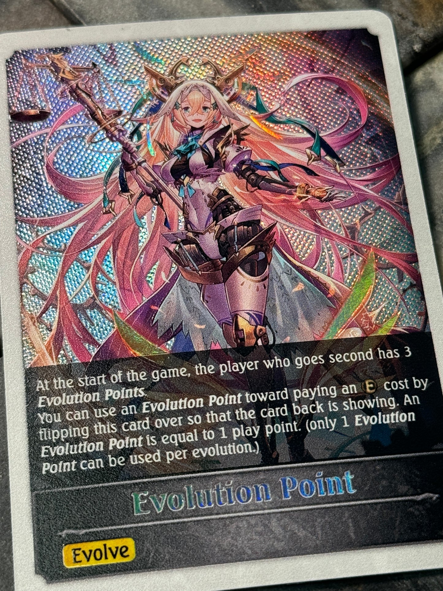 Shadowverse : Full Art Textured Holographic Limonia Evo Point Token