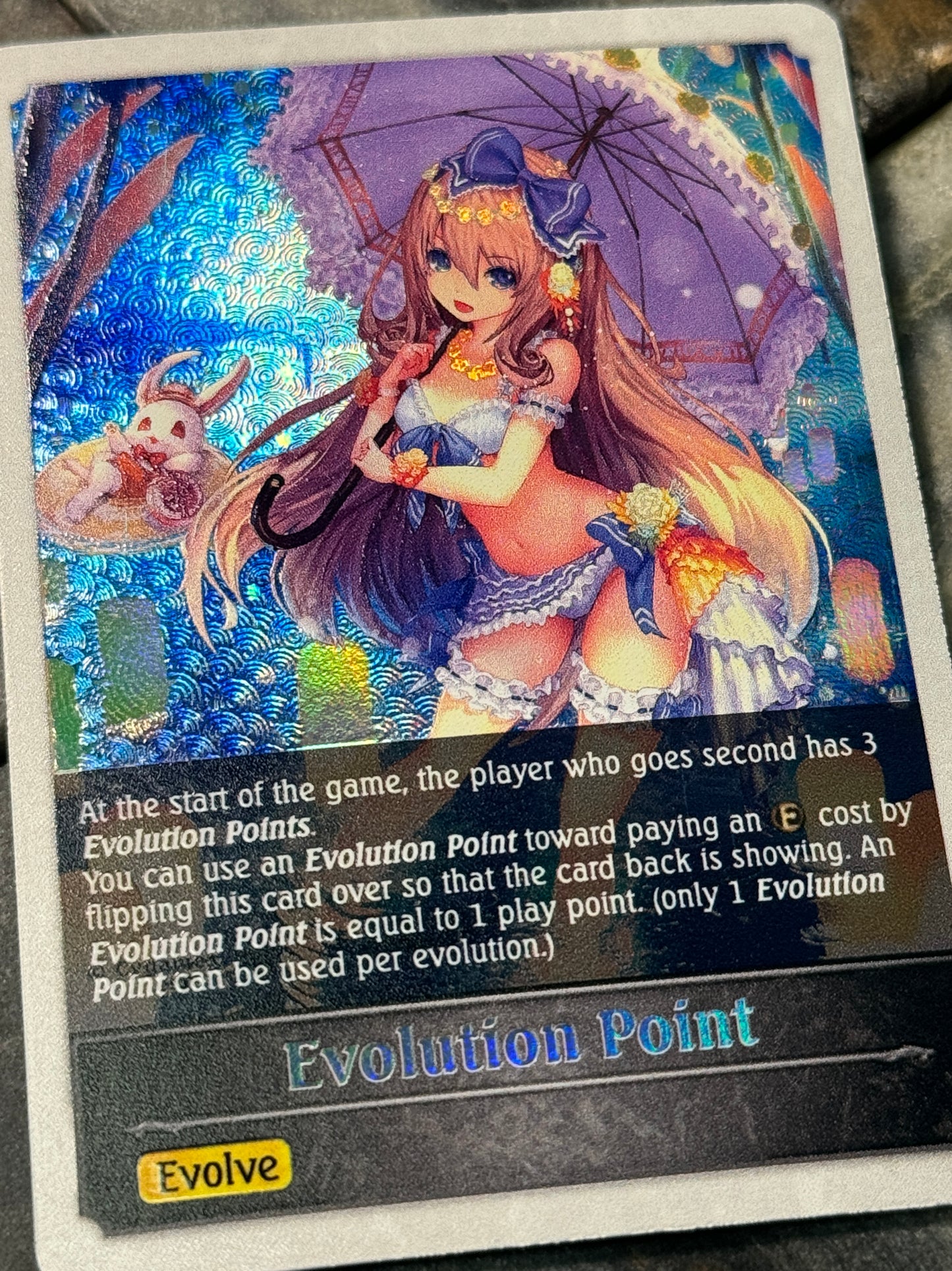 Shadowverse : Full Art Textured Holographic Seaside Memories Alice Evo Point Token