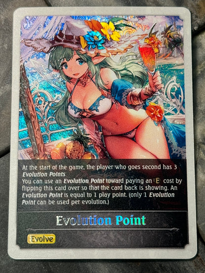 Shadowverse : Full Art Textured Holographic Seaside Memories Waterside Nymph Evo Point Token