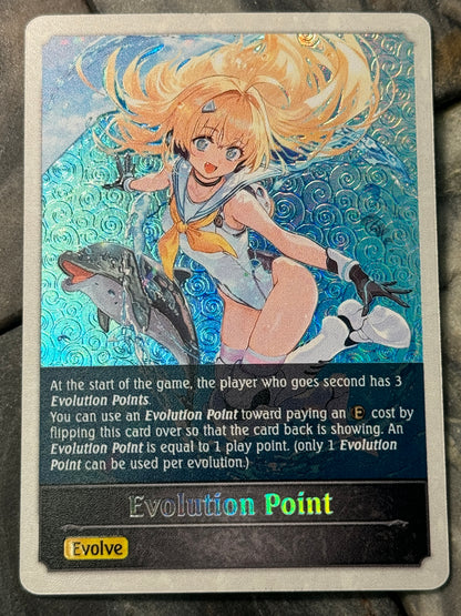 Shadowverse : Full Art Textured Holographic Seaside Memories Ralmia Evo Point Token