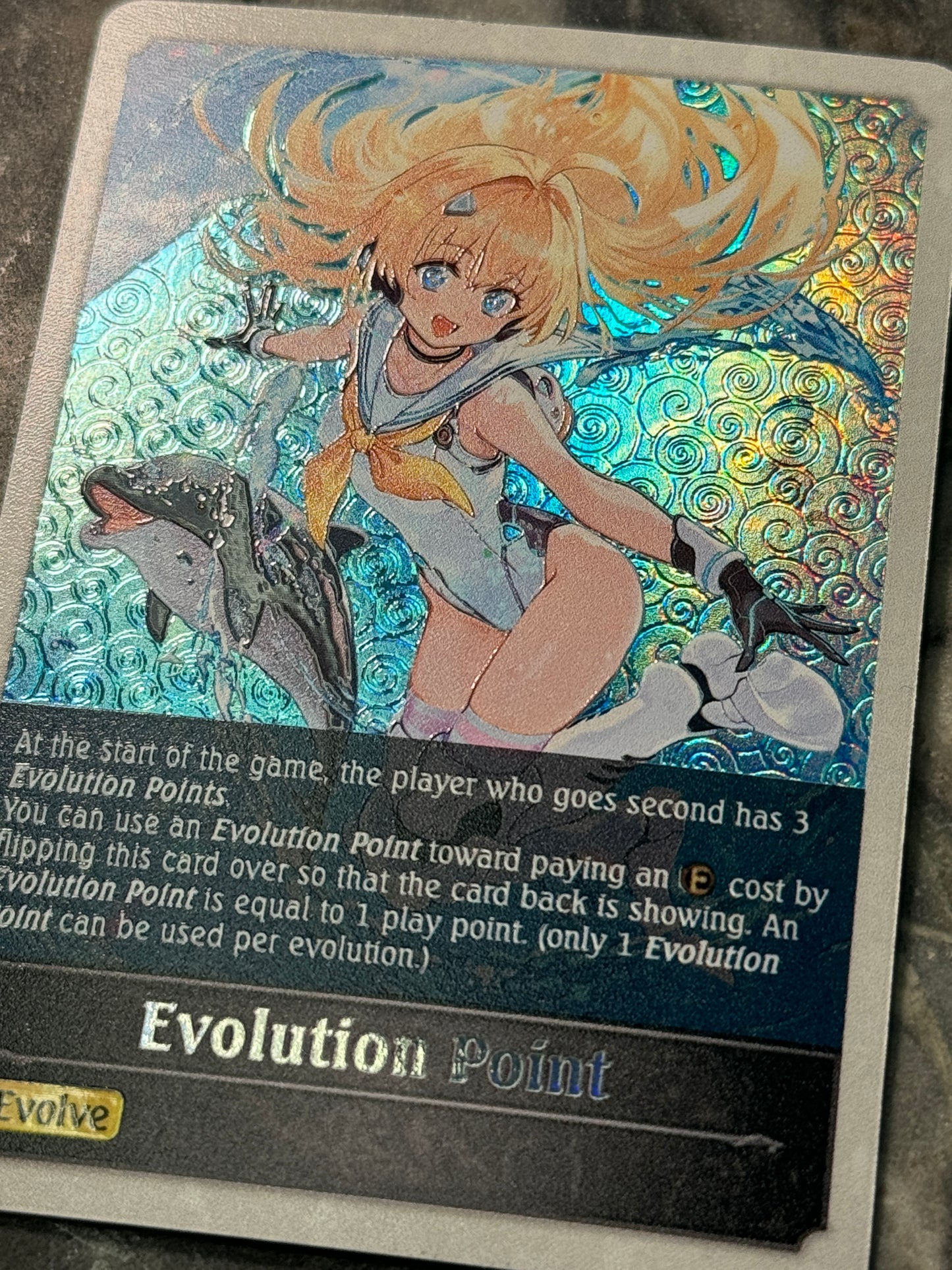 Shadowverse : Full Art Textured Holographic Seaside Memories Ralmia Evo Point Token