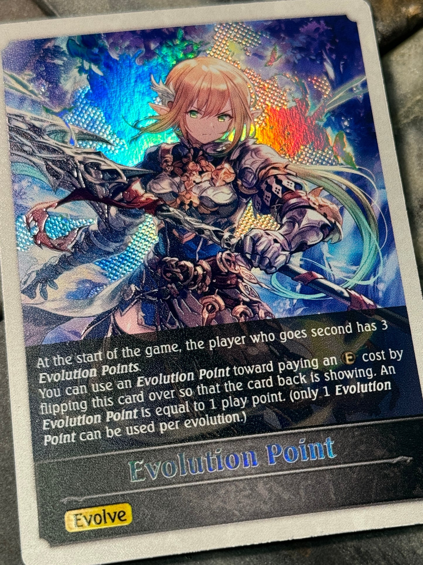 Shadowverse : Full Art Textured Holographic Cynthia Evo Point Token