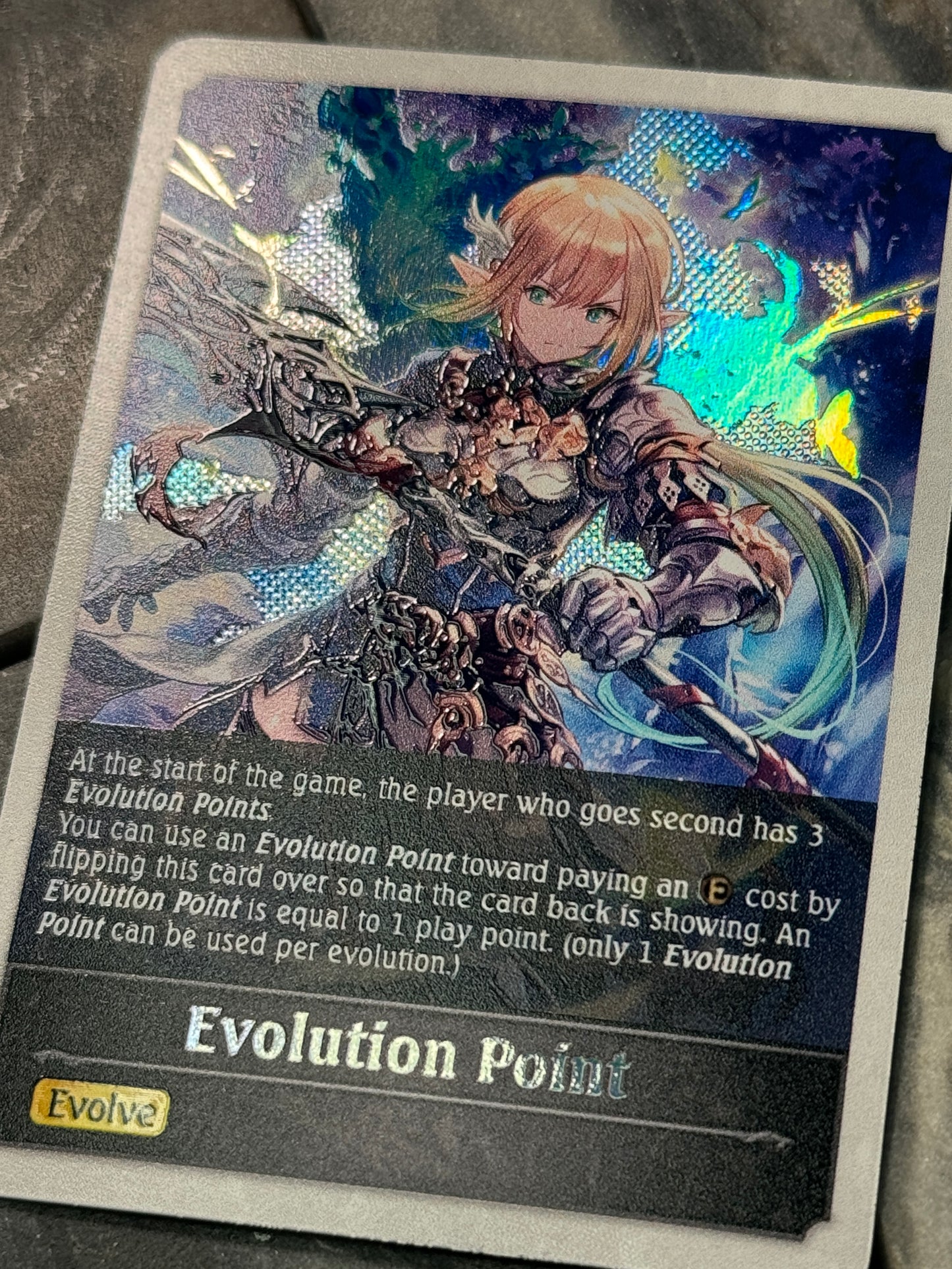 Shadowverse : Full Art Textured Holographic Cynthia Evo Point Token