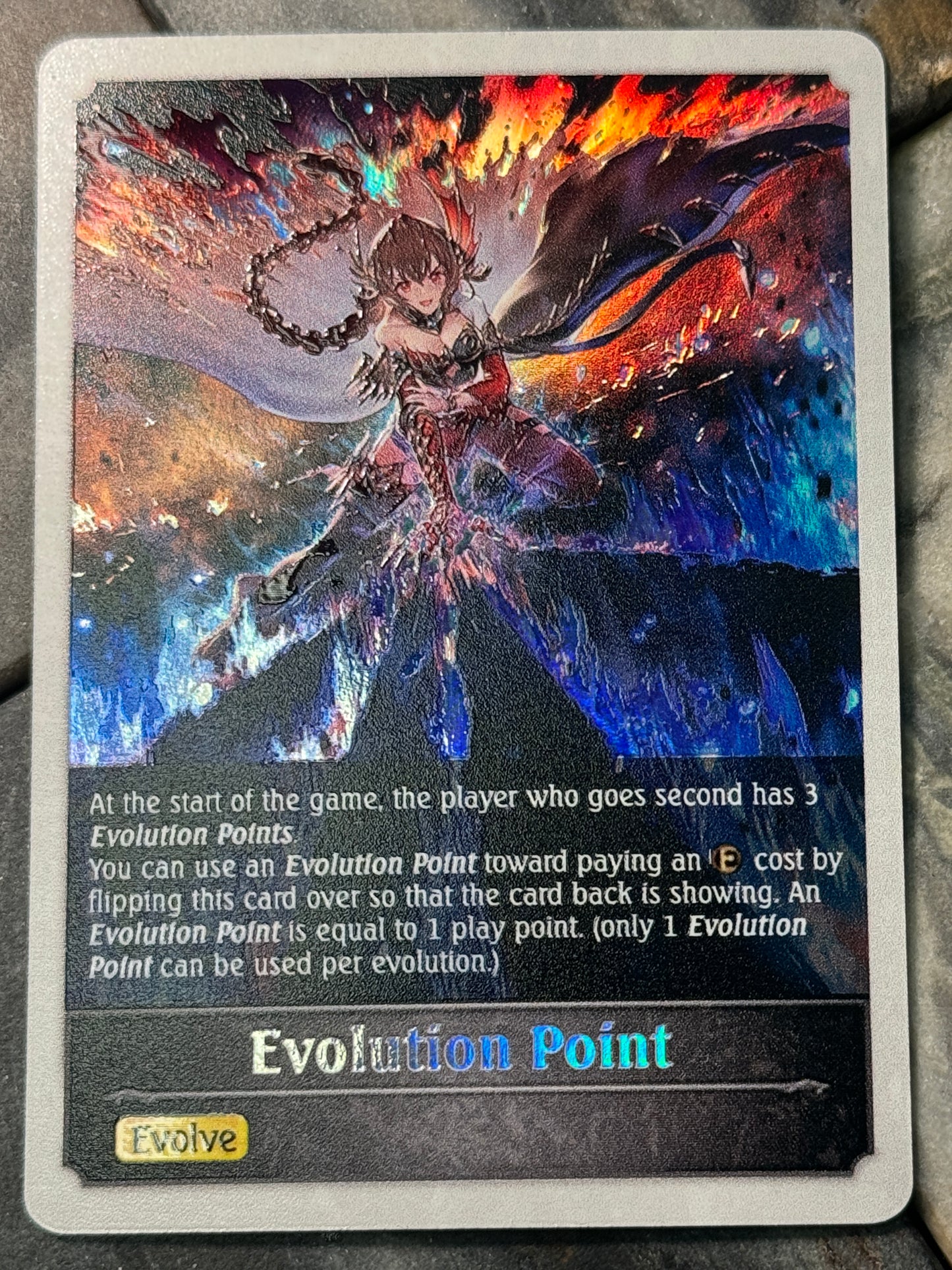 Shadowverse : Full Art Textured Holographic Galmieux Evo Point Token