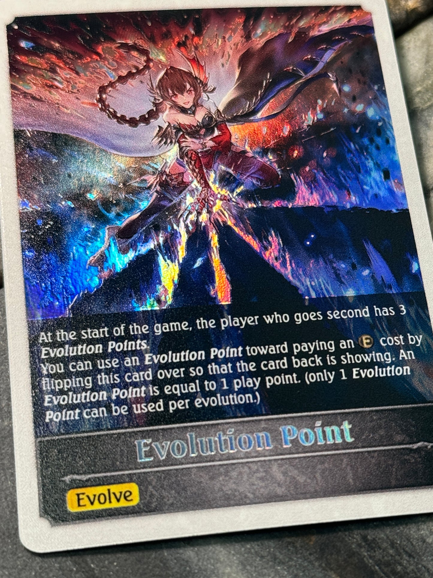 Shadowverse : Full Art Textured Holographic Galmieux Evo Point Token