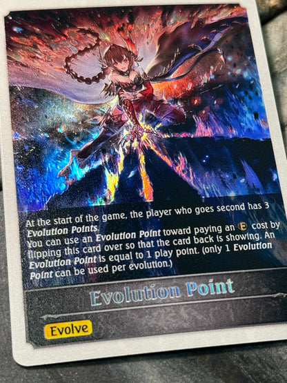 Shadowverse : Full Art Textured Holographic Galmieux Evo Point Token