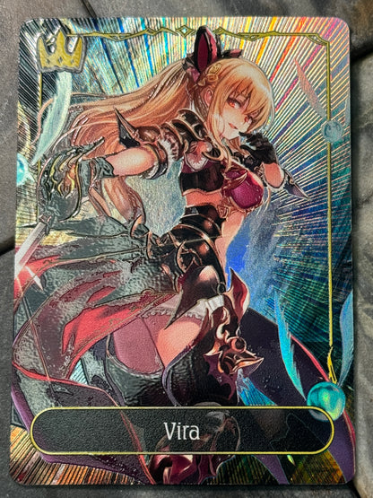 Shadowverse Full Art Textured Holographic Granblue Fantasy Swordcraft Vira Leader Card