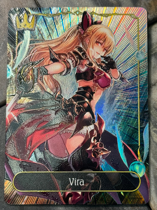 Shadowverse Full Art Textured Holographic Granblue Fantasy Swordcraft Vira Leader Card