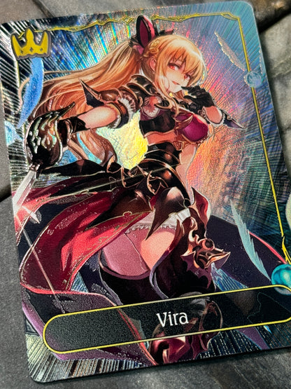 Shadowverse Full Art Textured Holographic Granblue Fantasy Swordcraft Vira Leader Card