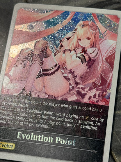 Shadowverse : Full Art Textured Holographic Christmas Aria Evo Point Token