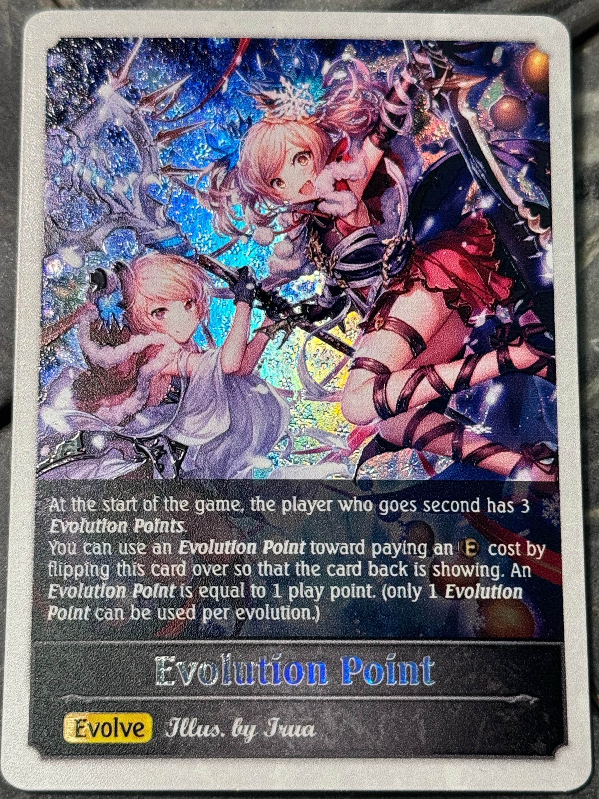 holographic christmas card Shadowverse : Full Art Textured Holographic Christmas Heivu and Nilim – DavidsonTCG Vault