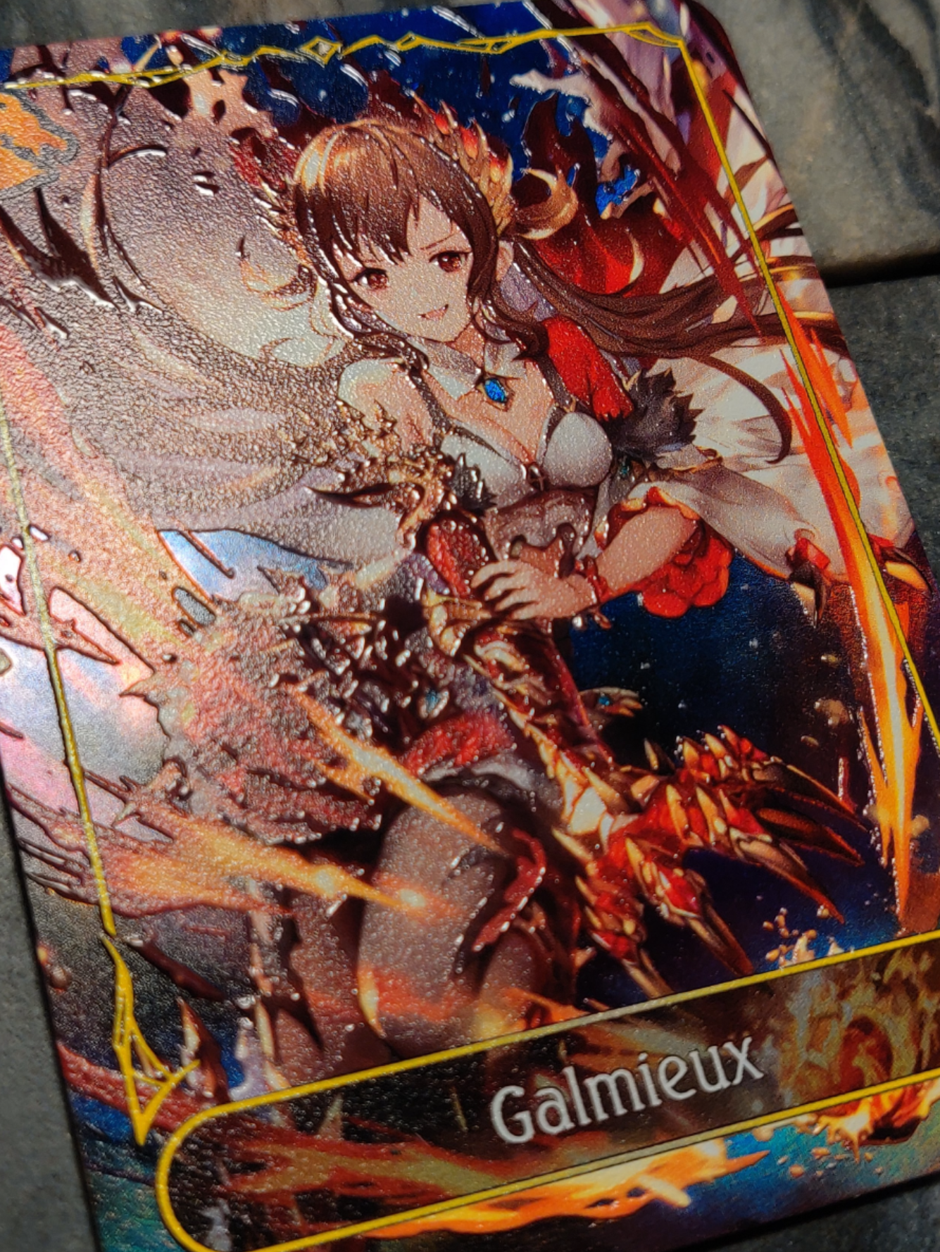 Shadowverse Full Art Textured Holographic Dragoncraft Galmieux Leader Card