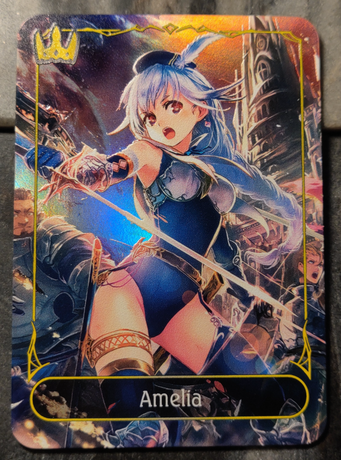 Shadowverse Full Art Textured Holographic Swordcraft Amelia Leader Card