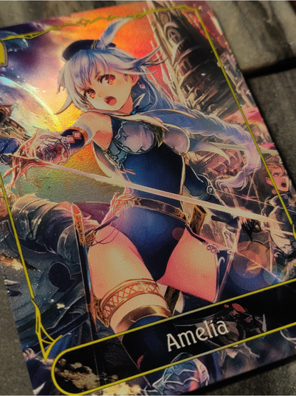 Shadowverse Full Art Textured Holographic Swordcraft Amelia Leader Card