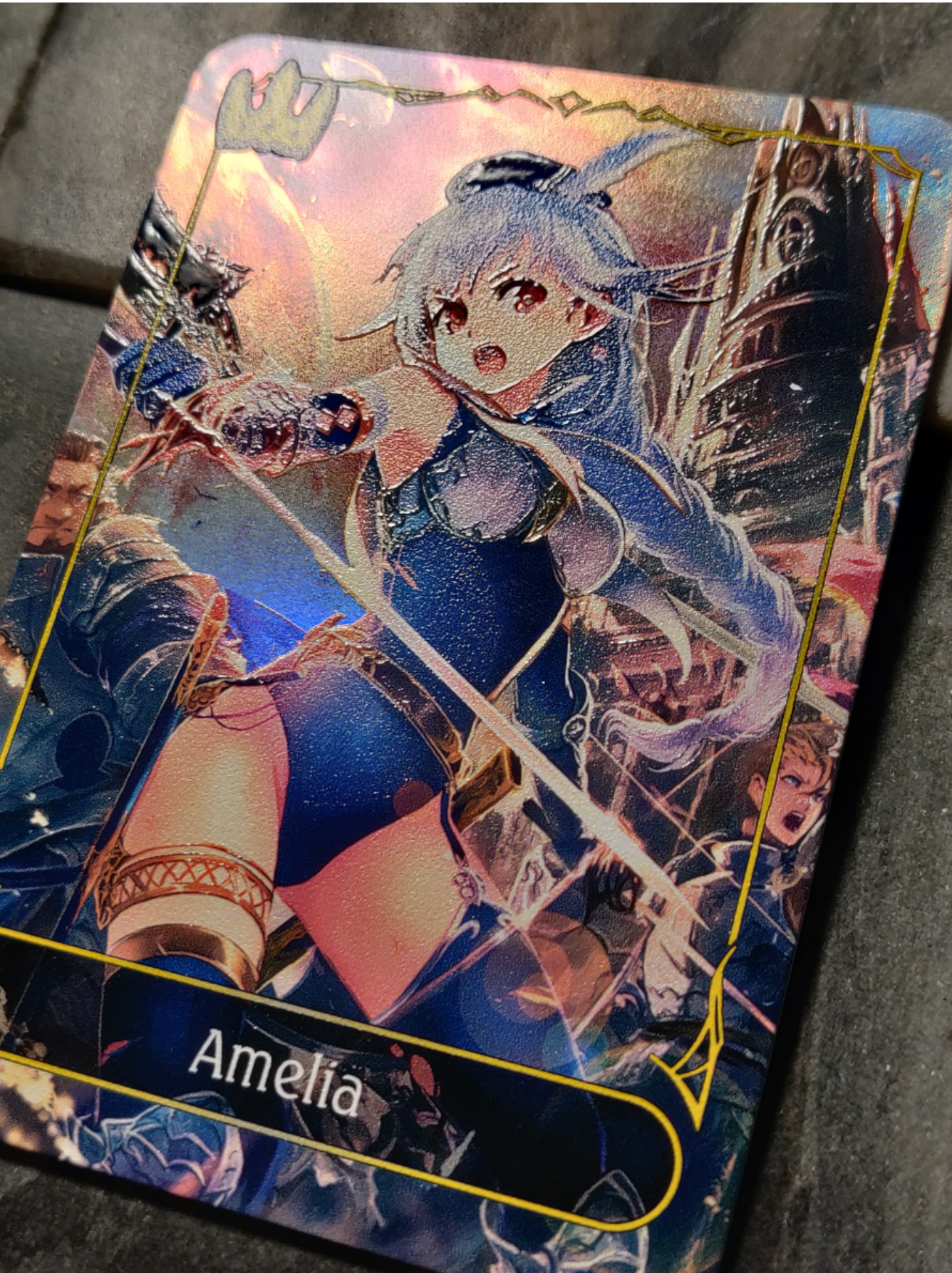 Shadowverse Full Art Textured Holographic Swordcraft Amelia Leader Card